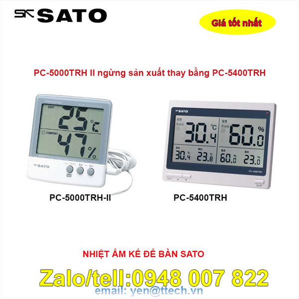 Thiết Bị Đo Nhiệt Độ, Độ Ẩm; PC-5000TRH II (SATO)